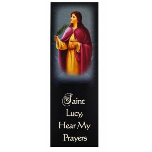 St Lucy - Hear My Prayers - Bookmark - Patron Saint of Blindness