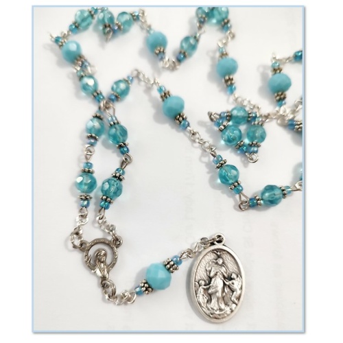 Our Lady Undoer of Knots Chaplet - In shades of blue