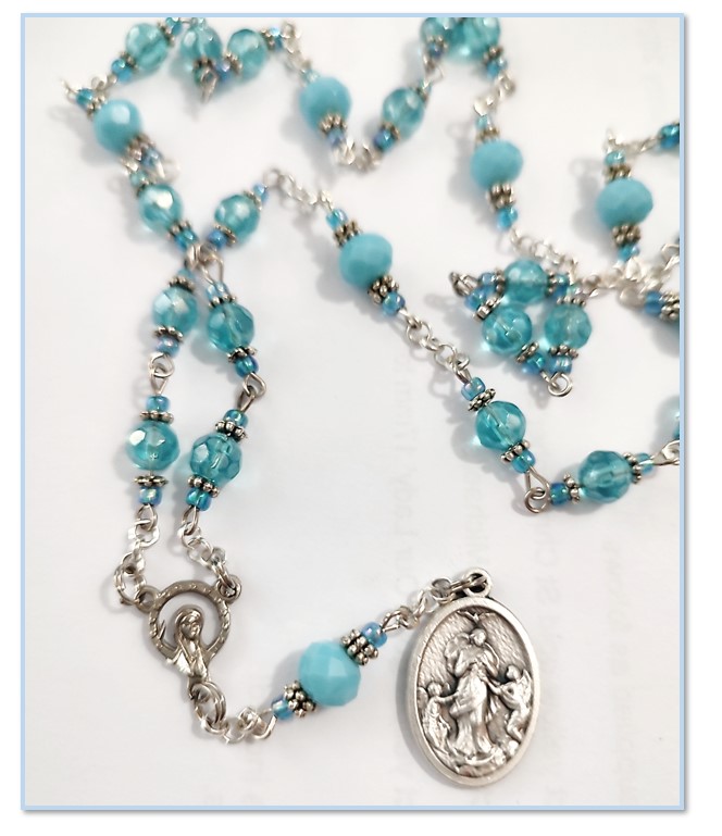 Our Lady Undoer of Knots Chaplet - In shades of blue