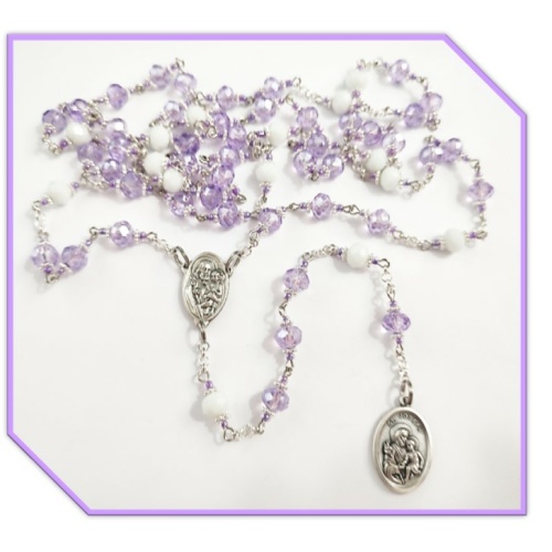 Chaplet of St Joseph for Family Protection, all occasions, needs and intentions - Austrian Crystal Glass