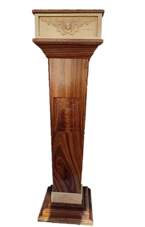 1.2meter Paschal engraved candle stand / Flower Stand / Advent stand - Image 5