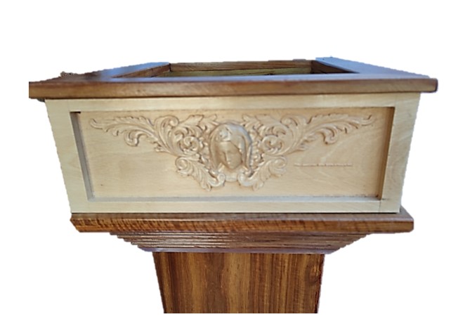 1.2meter Paschal engraved candle stand / Flower Stand / Advent stand - Image 2
