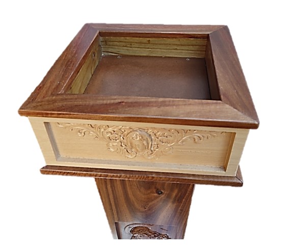 1.2meter Paschal engraved candle stand / Flower Stand / Advent stand - Image 3