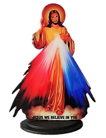 18cm Divine Mercy Domed Image Stand / Statue