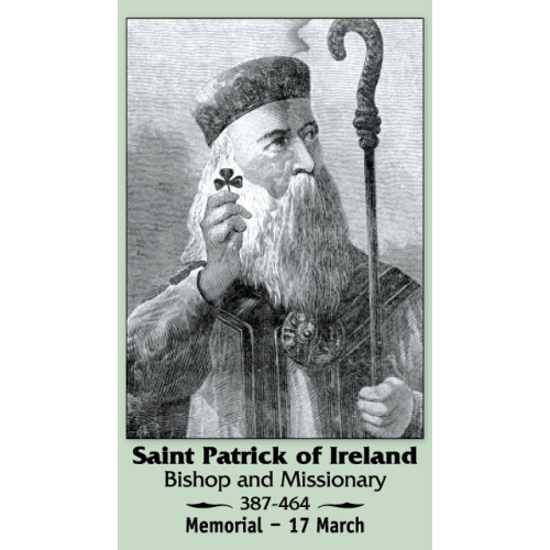 St Patrick of Ireland Holy Card