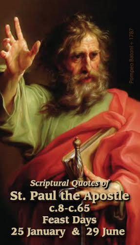 St Paul the Apostle Holy Card
