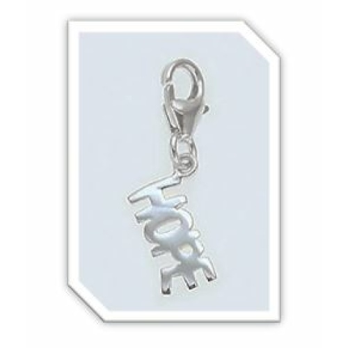 HOPE charm in Sterling silver for charm bracelet