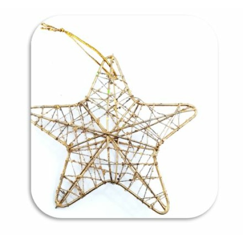Metal Glitter Star - hanging ornament