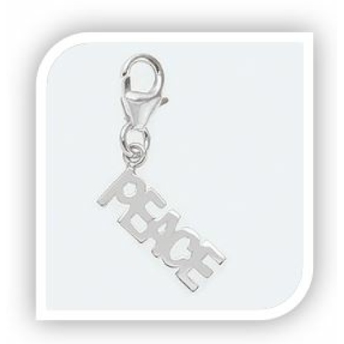 PEACE charm in Sterling Silver for charm bracelet