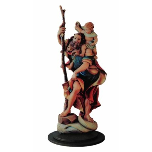 21.5cm St Christopher Figure Domed statue/stand