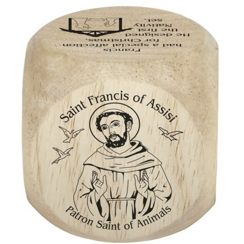 St Francis of Assisi - Fun facts Wooden cube