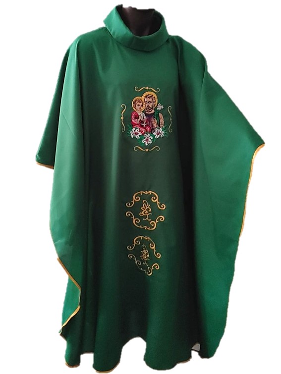 Green St Joseph Ornate Chasuble & Stole - Limited Edition