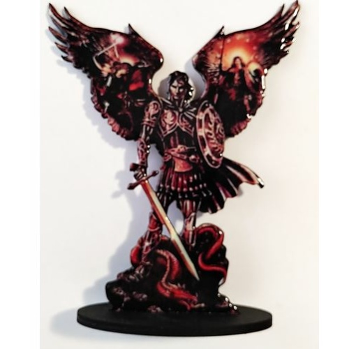 23cm Domed St Michael the Archangel Wooden Stand
