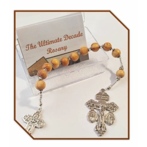 The Ultimate One Decade Rosary - 5 way cross / Olivewood - Limited Edition