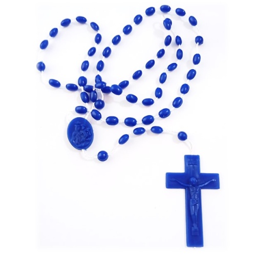 Royal Blue Plastic Rosary