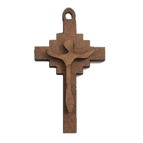 Christ on Cross - Wooden Cross 6cm