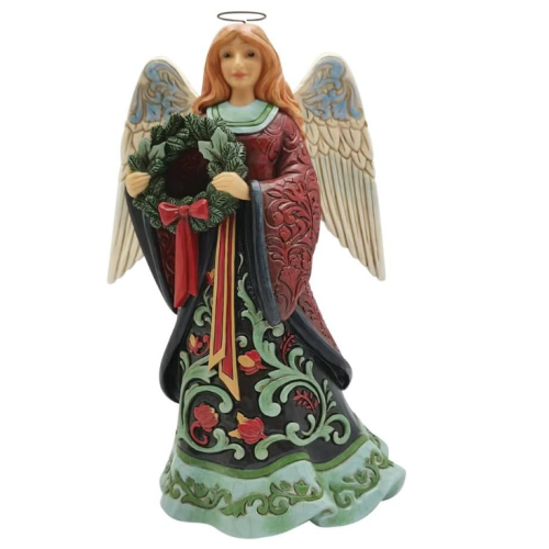 Jim Shore - Angel Of Splendour with Wreath -23cm