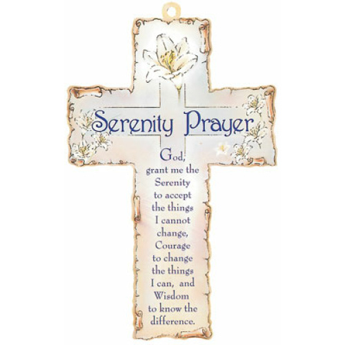 Serenity Prayer Wooden Cross 15cm