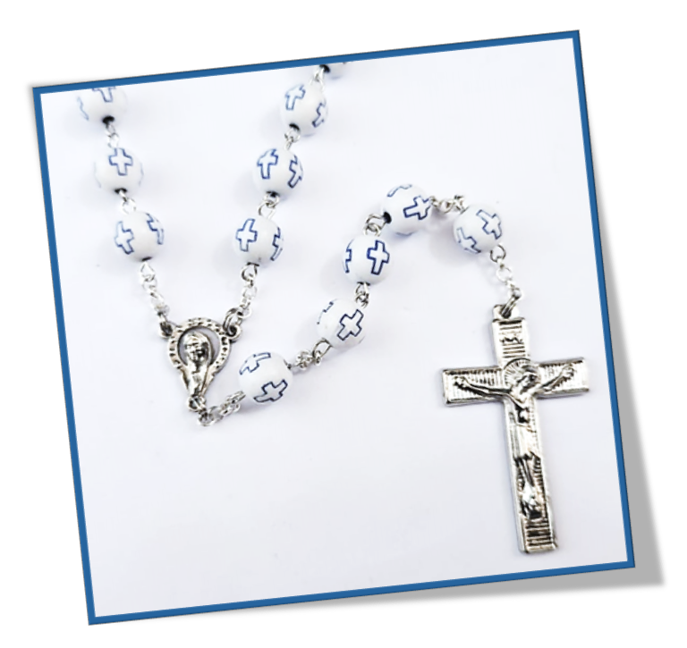 Rosary with Blue Cross