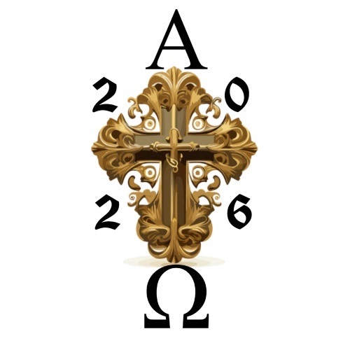 Ornate Golden Toulouse Cross Paschal Easter Candle - 100mm x 800mm
