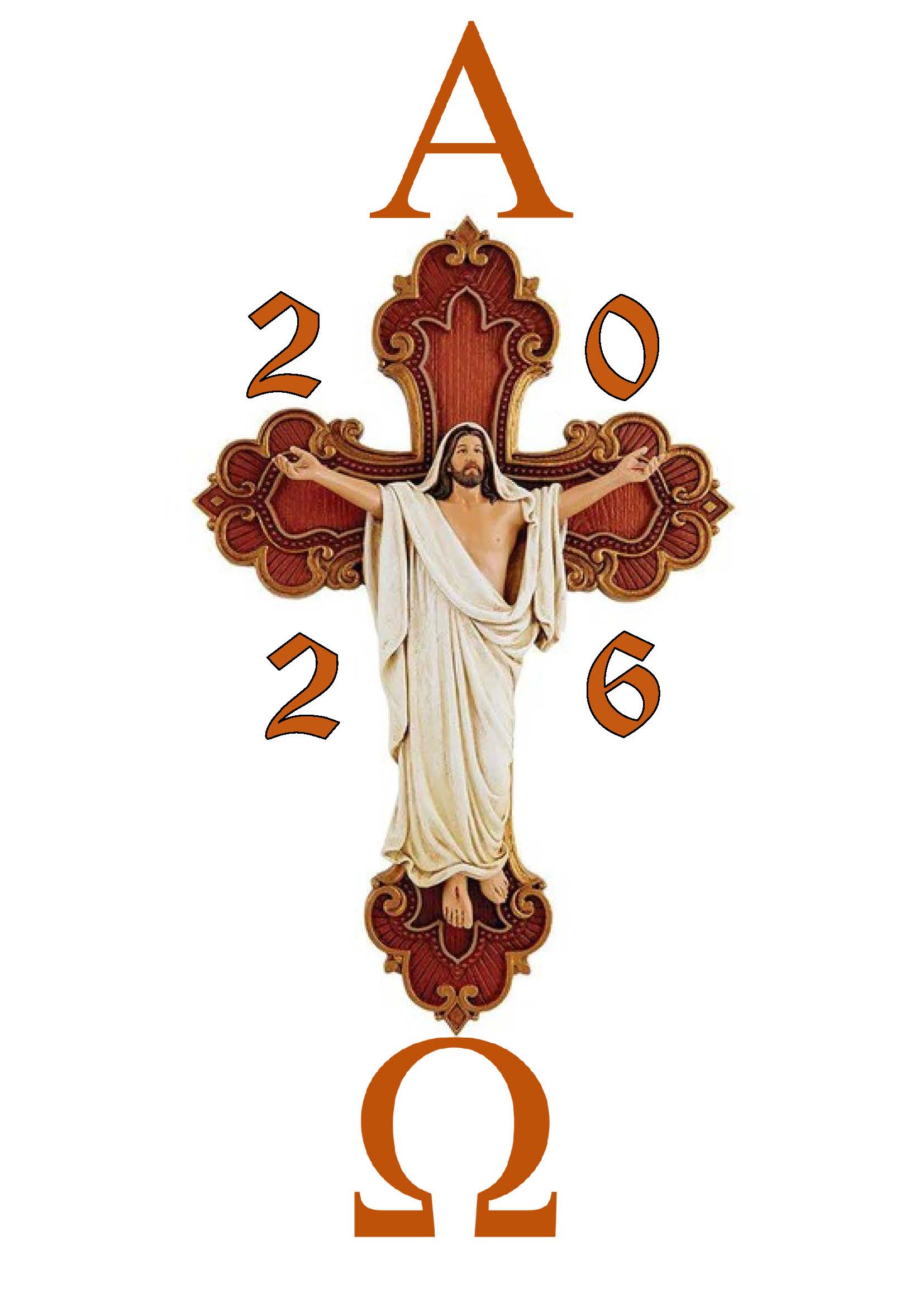 Risen Christ Paschal Easter Candle - 100 x 800mm