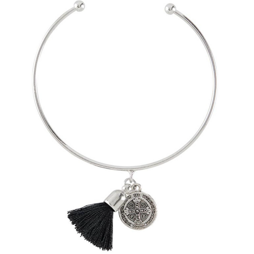 St. Benedict Tassel Cuff Bracelet