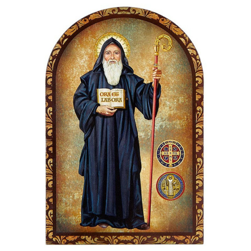 St Benedict Standing/Wall Plaque
