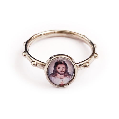Sacred Heart Rosary Ring