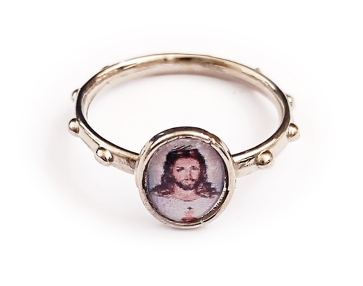 Sacred Heart Rosary Ring