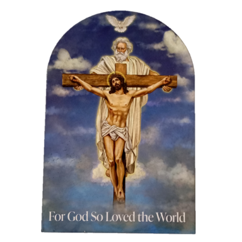 Trinity - For God So Loved the World Desk Plaque - Designed Michael Adams