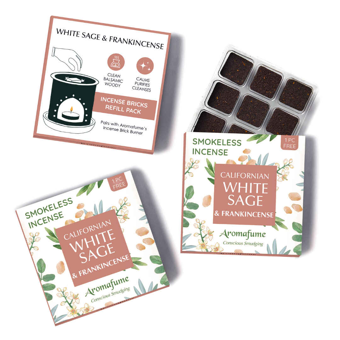 White Sage & Frankincense Aroma Fume Briquettes - Image 4