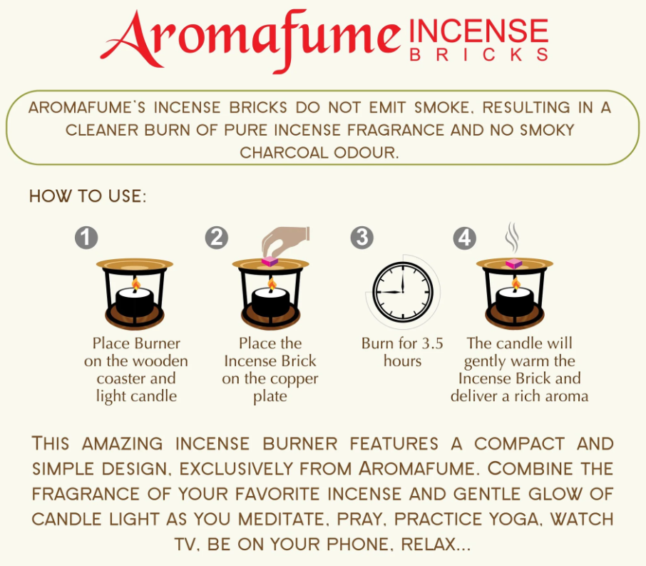 White Sage & Frankincense Aroma Fume Briquettes - Image 3