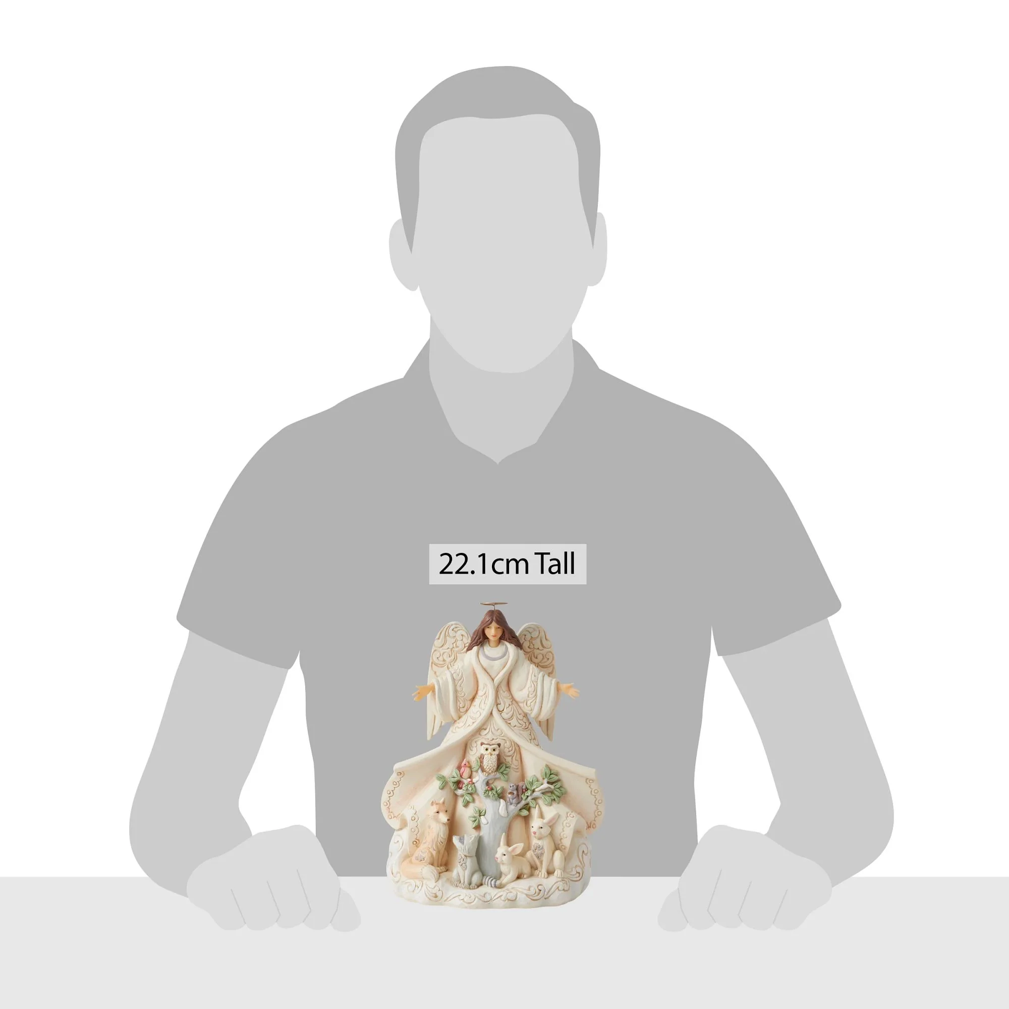 Jim Shore - White Woodland Angel with Coat - Image 3