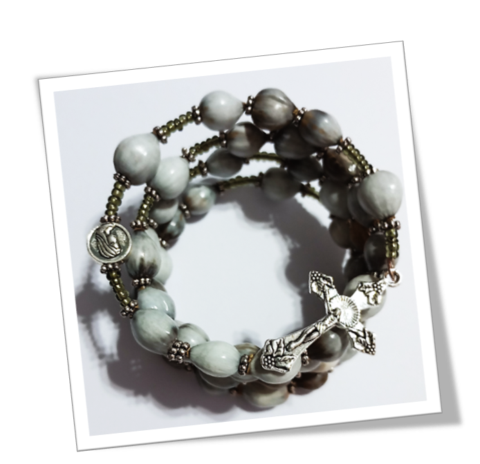 Job's Tears Memory Wire Bracelet