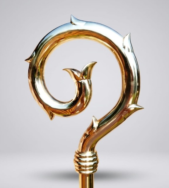 Golden Crozier / Leaf Design - 170cm - Imported Item