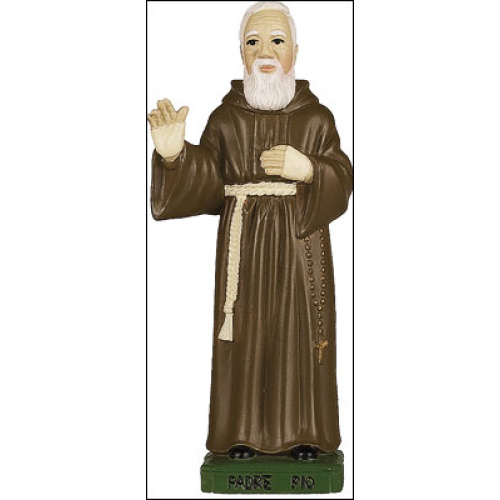 15cm Plastic St Pio Statue