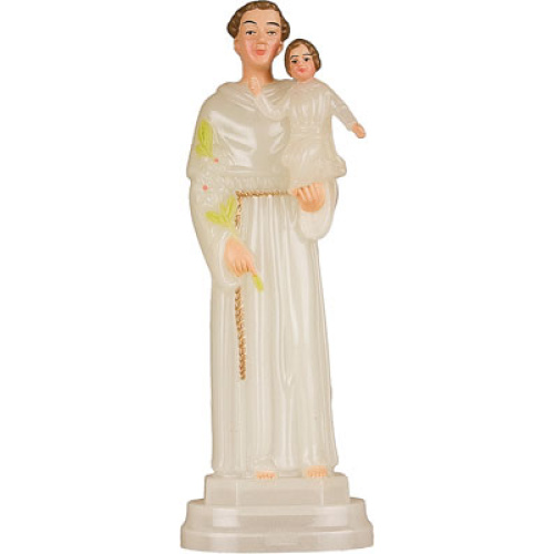 15cm Plastic Luminous St Anthony Statue