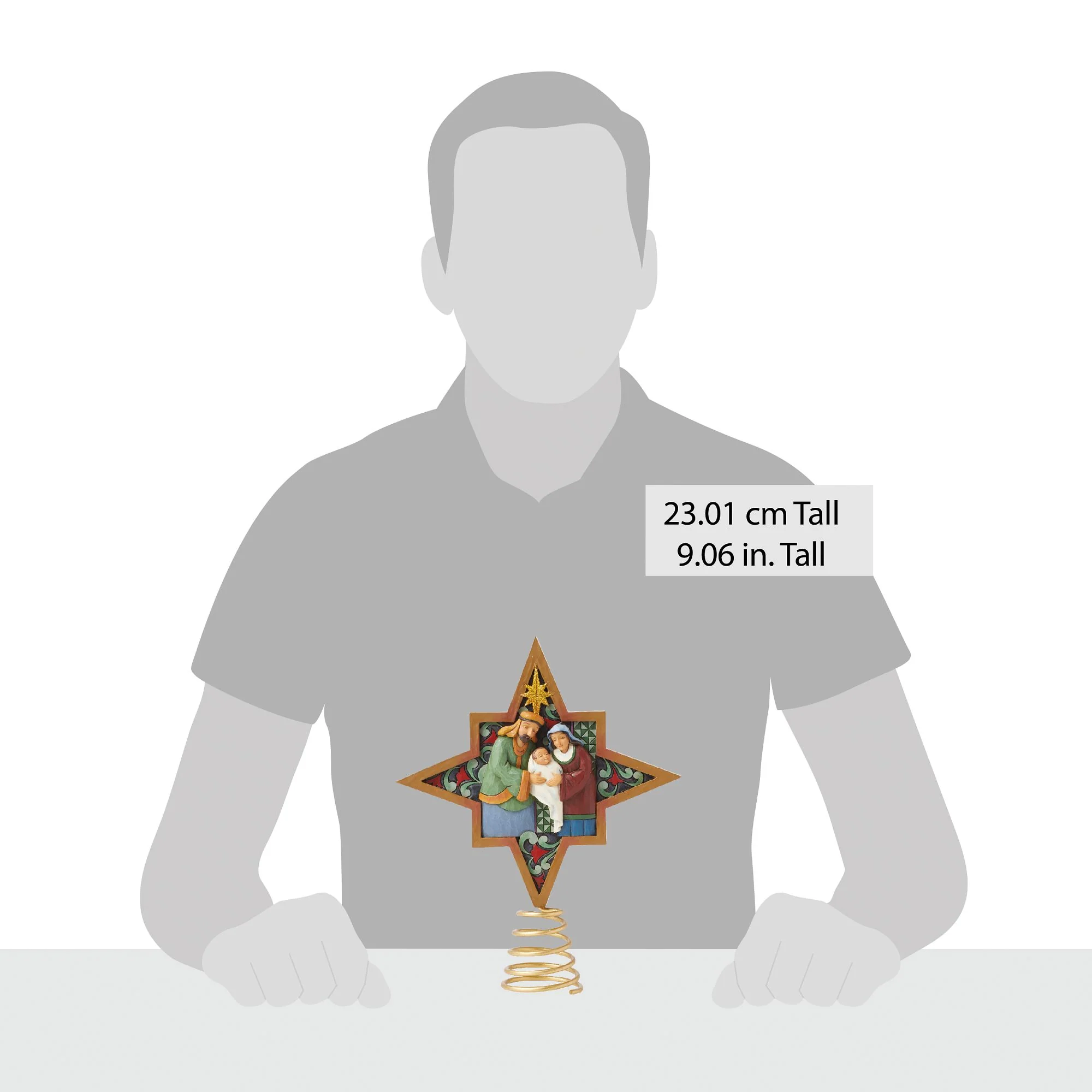 Jim Shore - Nativity Christmas Tree Topper (double sided) - Image 3