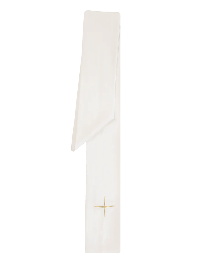 Haftina House Chasuble - Cream with open Cross & Wheat - Poland Import - Image 2