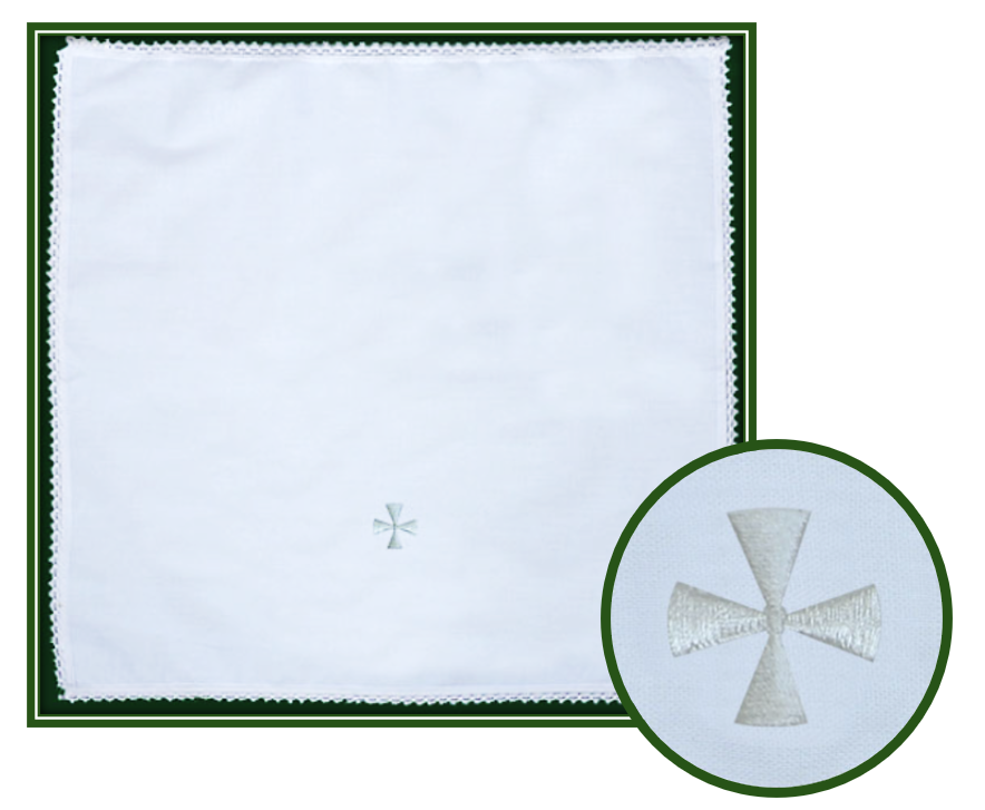 Corporal - 51cm x 51cm with White Embroidered Cross