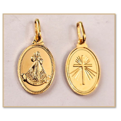 18kt gold filled Pendant -18 x 11mm - Divine Mercy Pendant