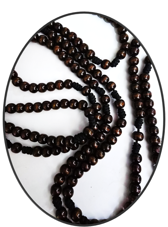 20 decade Rosary - 10mm wooden Knotted Rosary - Image 4