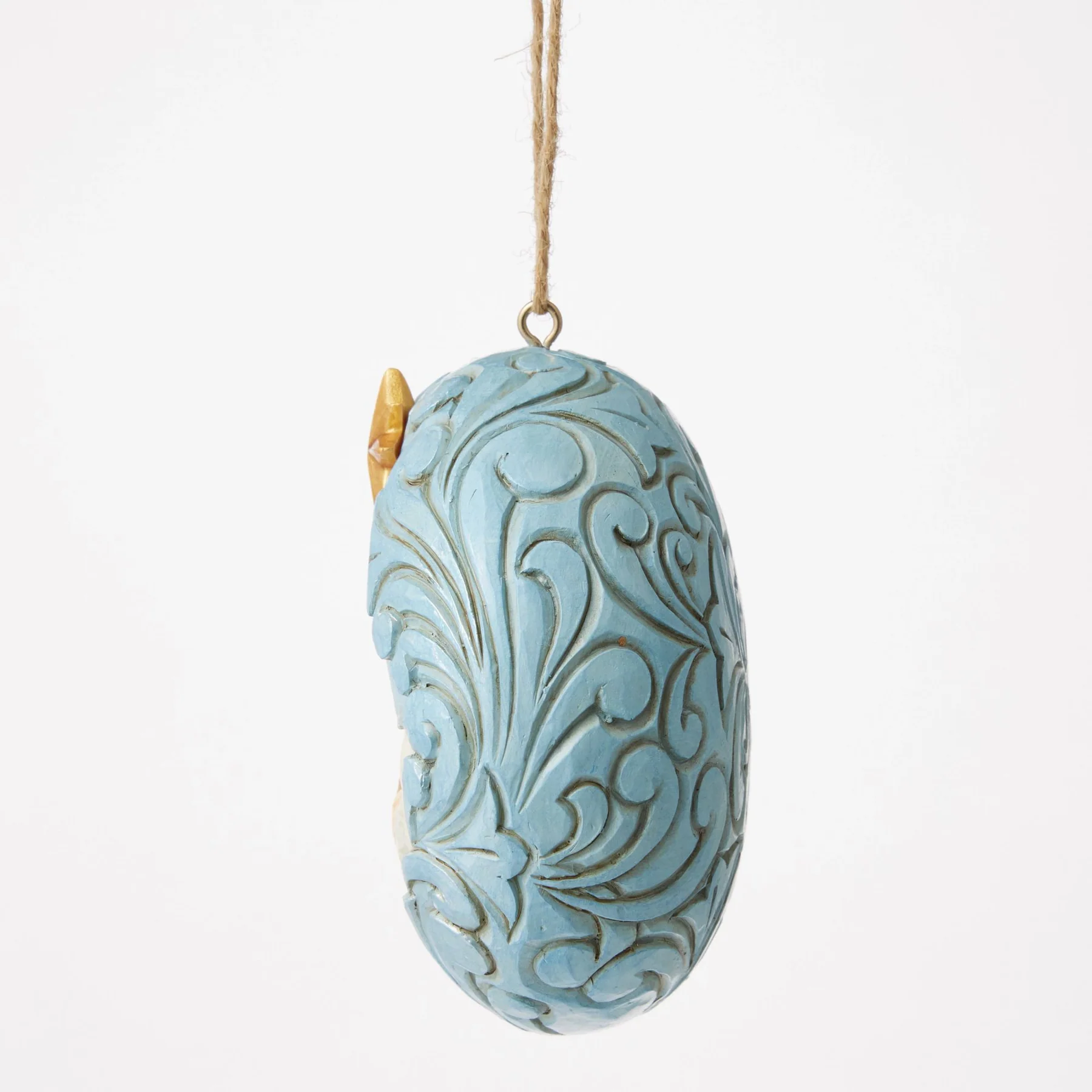 Jim Shore - Holy Family Nativity Hanging Ornament Blue & Gold 8cm - Image 5