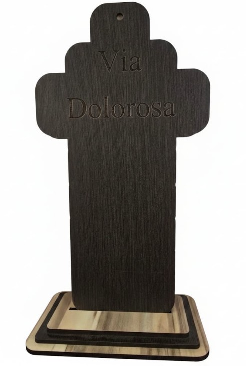 30cm Stations of the Cross with 14 Metal stations- Standing - Holy Land Import - Image 2