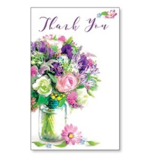Thank you Greeting Card - Purple
