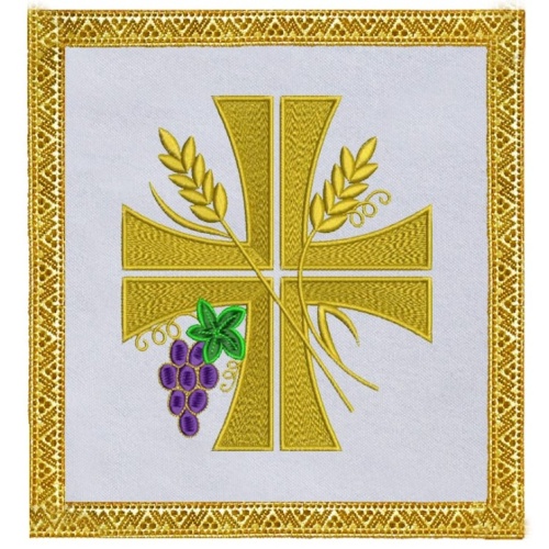 Pall - Cross and Wheat/Grapes Design