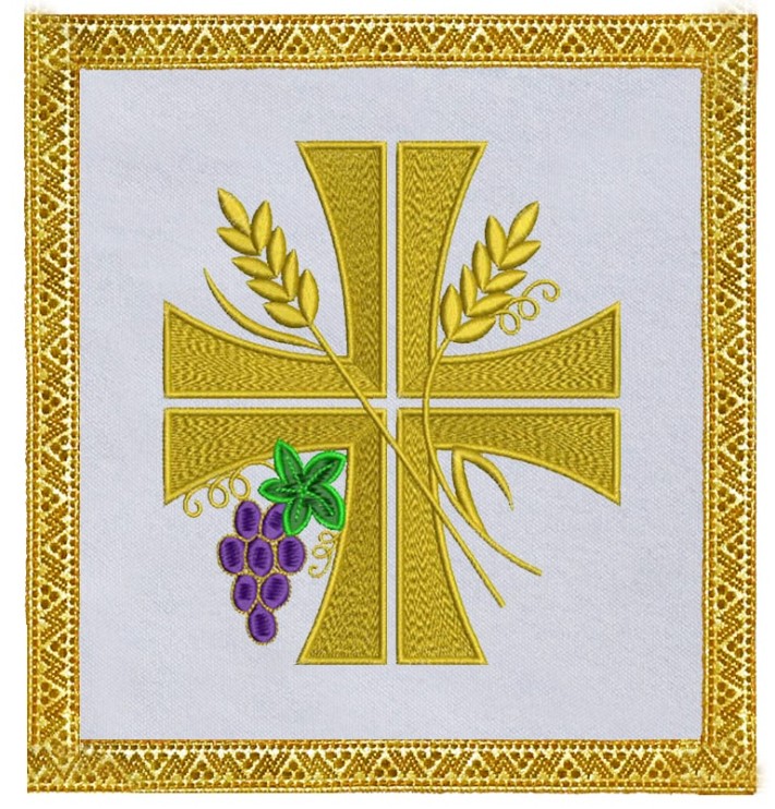 Pall - Cross and Wheat/Grapes Design