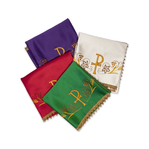 Haftina House - Set of 4 Chalice Veils (all Liturgical colours) - PAX with Vines & Grapes - Import