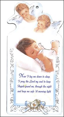 Wooden Wall Plaque for Baby Boy with Prayer