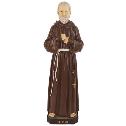 61cm St Pio Statue - Resin/Fiberglass